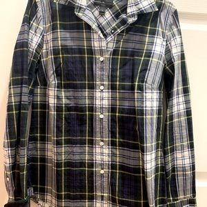 JCrew women’s perfect button down plaid shirt
